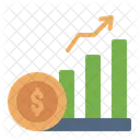 Ventas Tendencia Alcista Dinero Icono