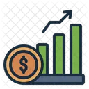 Ventas Tendencia Alcista Dinero Icono