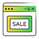 Vente En Ligne Remise E Commerce Icône