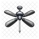 Ventilador Techo Ventilador Electrico Icono