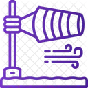 Vento Meia Meteorologia Ícone