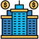 Venture Money Building Icon