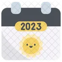 Verano 2023 Calendario Icono