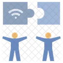 Verbinden Puzzle Netzwerk Symbol
