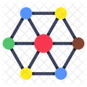 Verbindung Molekul Hexagonale Struktur Hallo Hallo Symbol