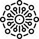 Verbinden Verbinden Miteinander Kommunizieren Gehoren Integrieren Zentralisiert Verbreiten Vernetzung Symbol