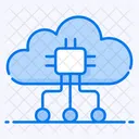 Mit Cloud Verbinden Cloud Chip Cloud Technologie Symbol