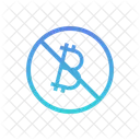 Verbotene Bitcoins  Symbol