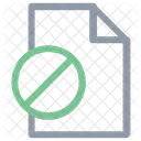 Verboten Datei Blockieren Symbol