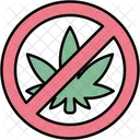 Verbotenes Marihuana  Symbol