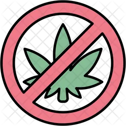 Verbotenes Marihuana  Symbol