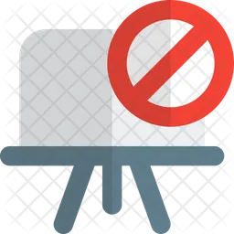 Verbotenes Whiteboard  Symbol