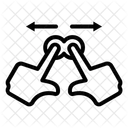 Verbreitung Geste Touchscreen Icon
