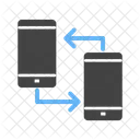 Verbunden Handys Synchronisieren Symbol