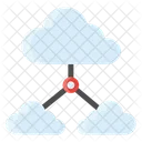 Verbundene Clouds Cloud Computing Cloud Sharing Icon