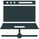 Verbundener Laptop Laptop Server Laptop Sharing Icon