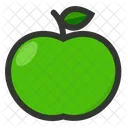 Verde Manzana Fruta Icono