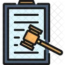 Verdict Hammer Legal Icon