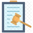 Verdict Hammer Legal Icon