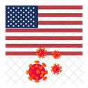 Flagge Land Corona Symbol