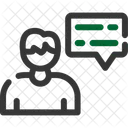 Verhandlung Kommunikation Konversation Symbol