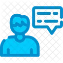 Verhandlung Kommunikation Konversation Symbol