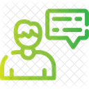 Verhandlung Kommunikation Konversation Symbol