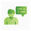 Verhandlung Kommunikation Konversation Symbol