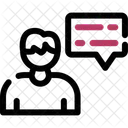 Verhandlung Kommunikation Konversation Symbol
