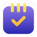 Verificação de calendário  Ícone