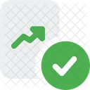 Verificar Grafico De Linhas Grafico De Linhas Aprovar Ícone