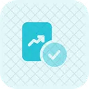Verificar Grafico De Linhas Grafico De Linhas Aprovar Ícone