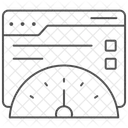 Verificacao De Velocidade Da Internet Icone Thinline Ícone