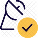 Verificacion De Satelite Verificacion Verificacion De Antena Parabolica Icono