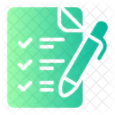 Verificacao Lista De Verificacao Documento Ícone