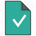 Verificar Aprobar Datos Icono