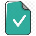 Verificar Aprobar Datos Icono