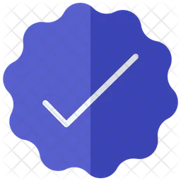 Verification Badge Flat Icon  Icon