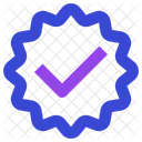 Verifie Etiquette Badge Icône