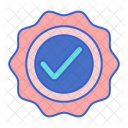 Blue verified badge icon vector. Tick, check mark sign symbol of social  media profile 14029612 Vector Art at Vecteezy