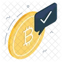 Verified Bitcoin Cryptocurrency Crypto Icon