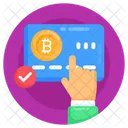 Bank Card Verified Bitcoin Card Digital Card Icon