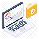 Arrows Chart Verified Business Data Business Growth Icon
