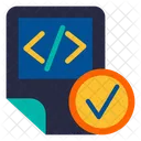 Verified Code File Verified Programming File Check Code File Icon