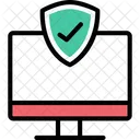 Firewallv Verified Computer Secure Monitor Icon
