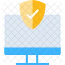 Firewallv Verified Computer Secure Monitor Icon