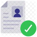 Verified Cv Checked List Approved Profile Icon