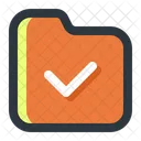 Verified Folder Mark List Icon