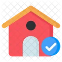 Verified Home Checked Home Residence Icon