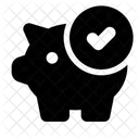 Verified Piggy Bank Savings Icon